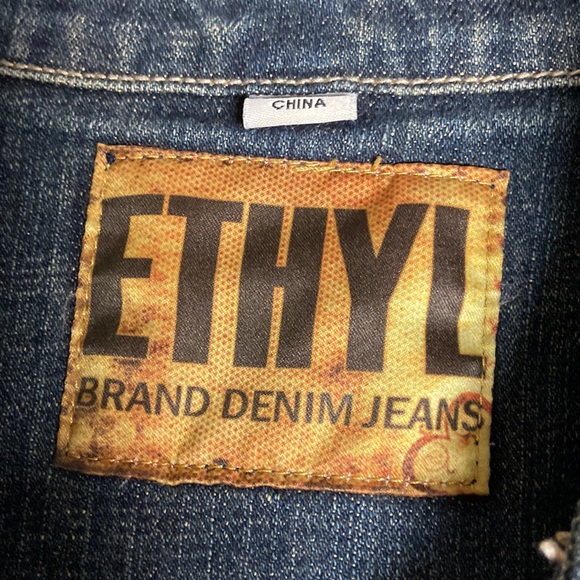 Ethyl Brand Denim Jeans Jacket L - Picture 6 of 8